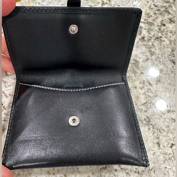 COACH Black Leather Wallet with Silver Buckle Excellent Condition - Picture 2 of 12